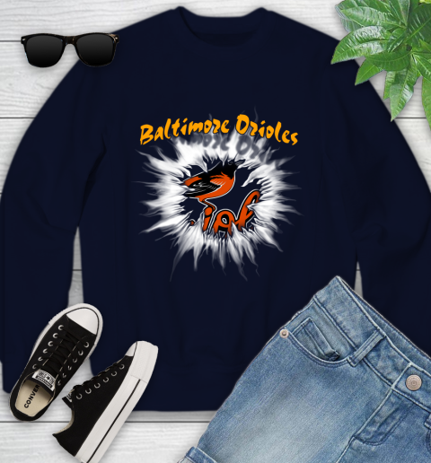Baltimore Orioles MLB Baseball Adoring Fan Rip Sports Youth Sweatshirt 2