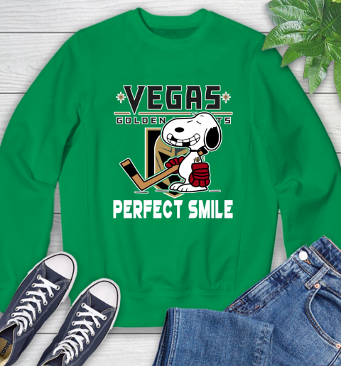 NHL Vegas Golden Knights Snoopy Perfect Smile The Peanuts Movie Hockey T Shirt Sweatshirt 7