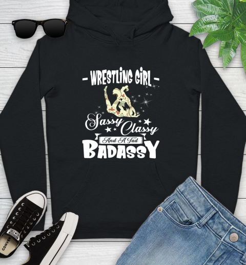 Wrestling Girl Sassy Classy And A Tad Badassy Youth Hoodie
