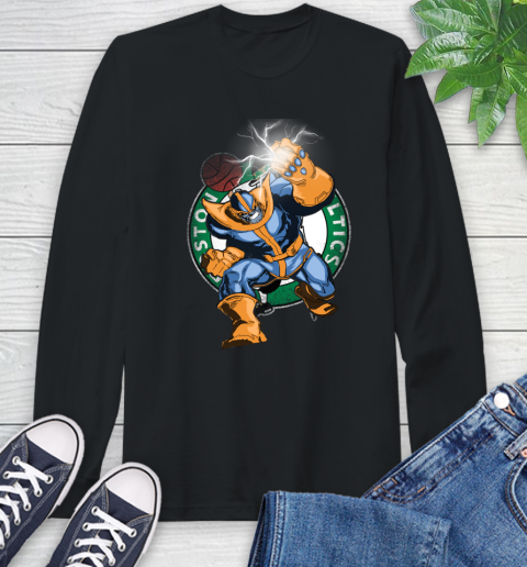 Boston Celtics NBA Basketball Thanos Avengers Infinity War Marvel Long Sleeve T-Shirt