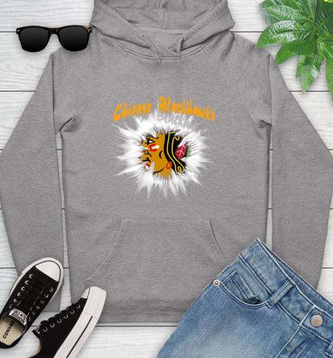 Chicago Blackhawks NHL Hockey Adoring Fan Rip Sports Youth Hoodie 6