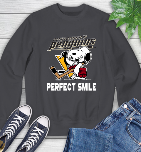 NHL Pittsburgh Penguins Snoopy Perfect Smile The Peanuts Movie Hockey T Shirt Sweatshirt 6