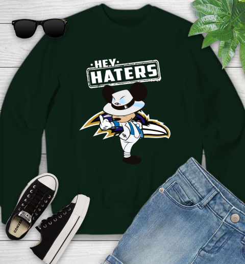 NFL Hey Haters Mickey Football Sports Baltimore Ravens Youth Sweatshirt 9