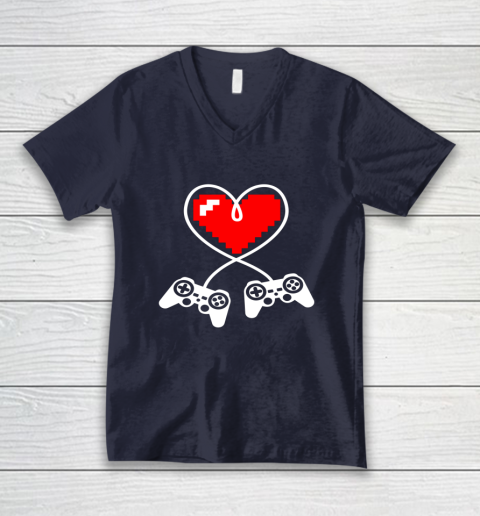 This Is My Valentine Pajama Shirt Gamer Controller V-Neck T-Shirt 2