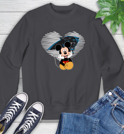 NFL Carolina Panthers The Heart Mickey Mouse Disney Football T Shirt_000 Sweatshirt 6