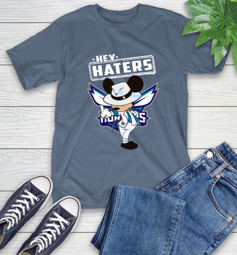 NBA Hey Haters Mickey Basketball Sports Charlotte Hornets T-Shirt 8