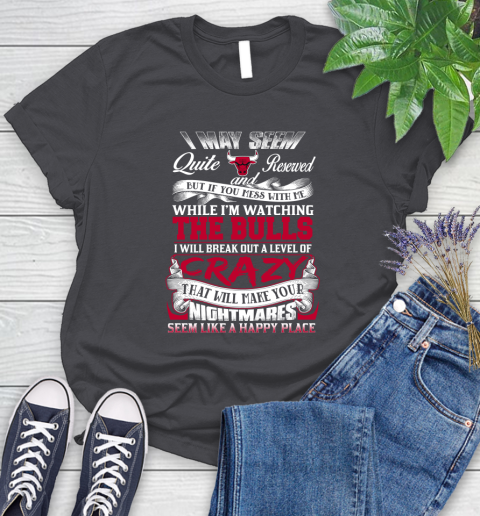 Chicago Bulls NBA Basketball Don't Mess With Me While I'm Watching My Team Women's T-Shirt 8