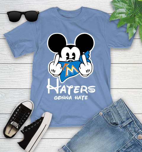 MLB Miami Marlins Haters Gonna Hate Mickey Mouse Disney Baseball T Shirt_000 Youth T-Shirt 15
