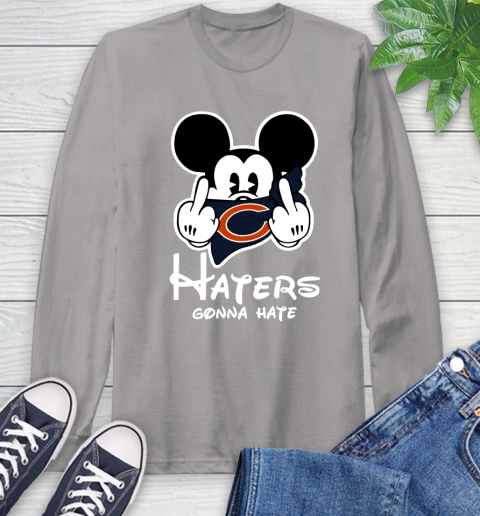 NFL Chicago Bears Haters Gonna Hate Mickey Mouse Disney Football T Shirt Long Sleeve T-Shirt 6