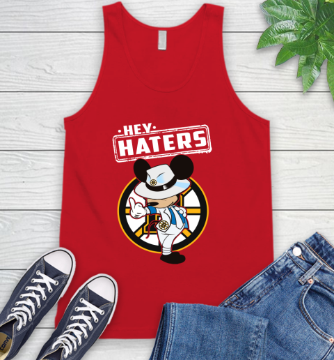 NHL Hey Haters Mickey Hockey Sports Boston Bruins Tank Top 5