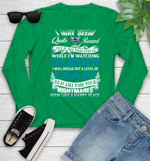 Charlotte Hornets NBA Basketball Don't Mess With Me While I'm Watching My Team Youth Long Sleeve 7
