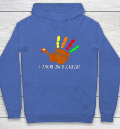 Thanksgiving Shirt Turkey Hand Print Funny Thanksgiving Day Hoodie 6