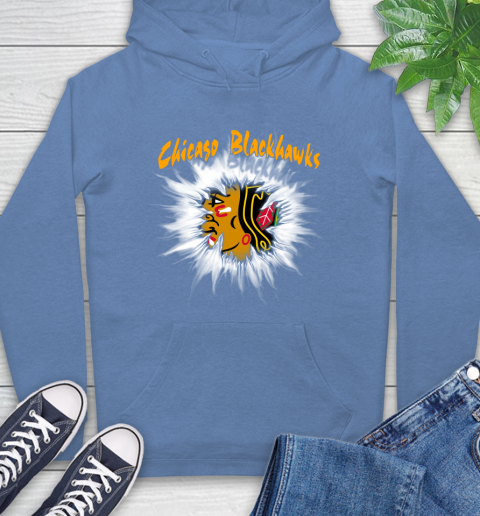 Chicago Blackhawks NHL Hockey Adoring Fan Rip Sports Hoodie 11