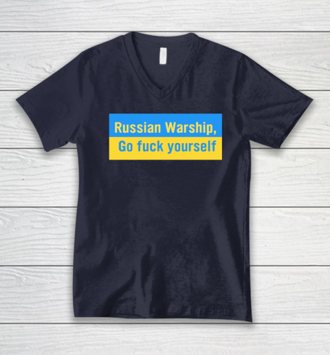 Russian Warship Go Fuck Yourself Shirt V-Neck T-Shirt 2