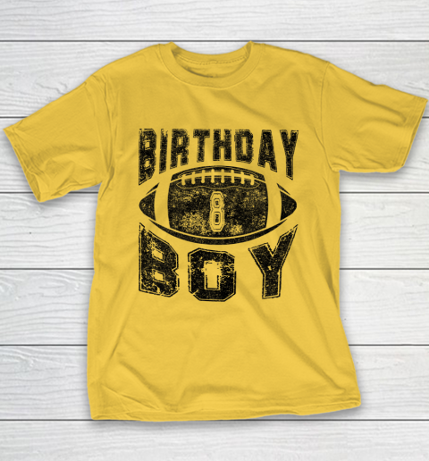 Kids 8th Themed Birthday Boy Party Kid American Football Youth T Shirt Tee For Sports