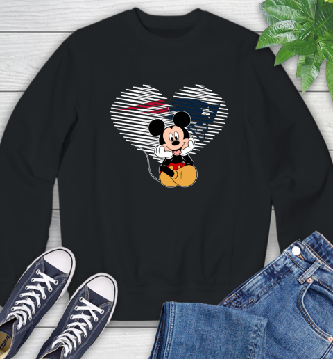 NFL New England Patriots The Heart Mickey Mouse Disney Football T Shirt_000 Sweatshirt