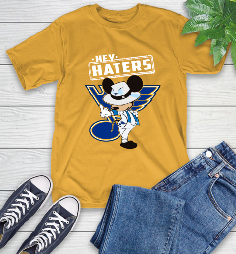NHL Hey Haters Mickey Hockey Sports St.Louis Blues T-Shirt 2