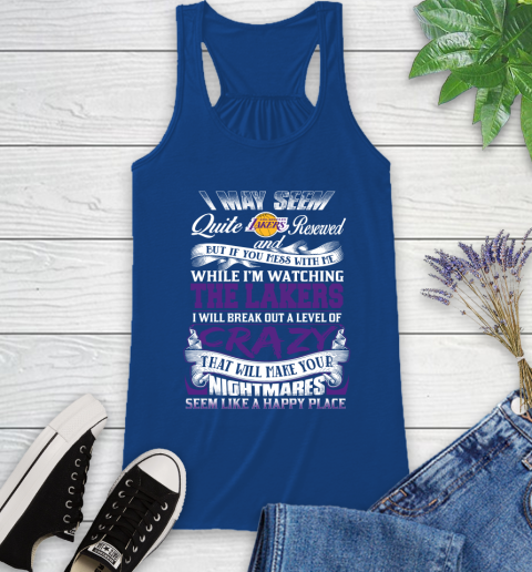 Los Angeles Lakers NBA Basketball Don't Mess With Me While I'm Watching My Team Racerback Tank 8