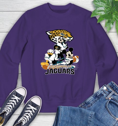 NFL Jacksonville Jaguars Mickey Mouse Donald Duck Goofy Football Shirt Sweatshirt 4