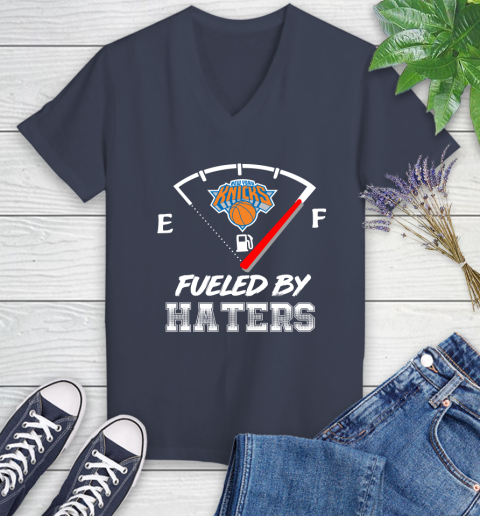 New York Knicks NBA Basketball Fueled By Haters Sports Women's V-Neck T-Shirt 12