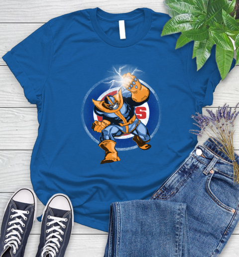 Chicago Cubs MLB Baseball Thanos Avengers Infinity War Marvel Women's T-Shirt 12
