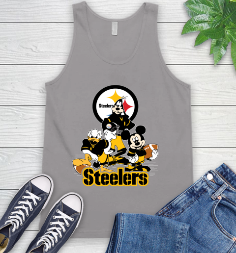 NFL Pittsburgh Steelers Mickey Mouse Donald Duck Goofy Football Shirt Tank Top 3