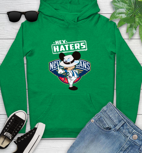 NBA Hey Haters Mickey Basketball Sports New Orleans Pelicans Youth Hoodie 9