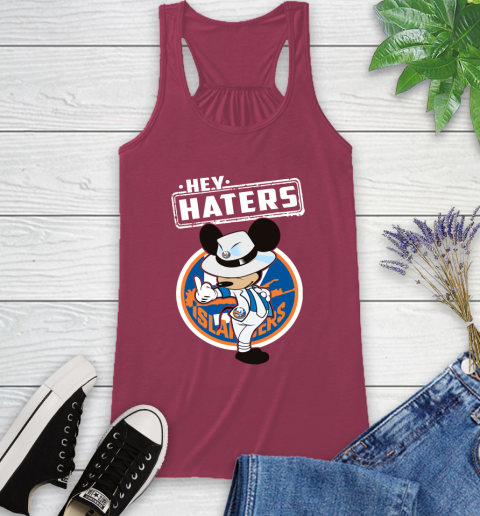 NHL Hey Haters Mickey Hockey Sports New York Islanders Racerback Tank 7