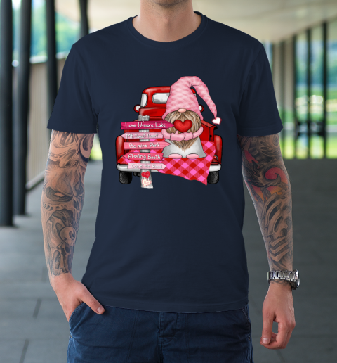Valentine Vintage Red Truck Gnomes You And Me Valentines Day T-Shirt 2