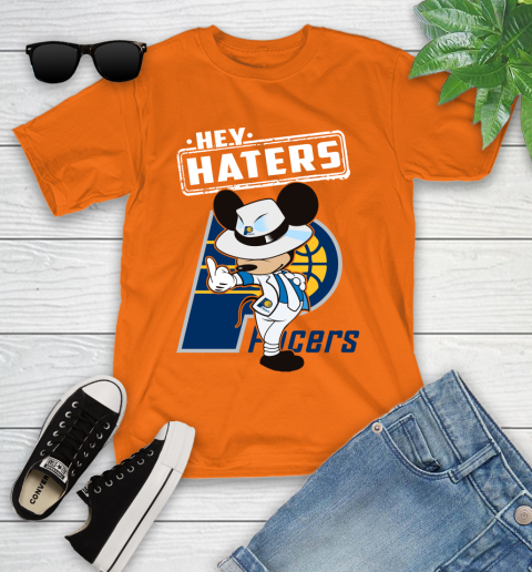NBA Hey Haters Mickey Basketball Sports Indiana Pacers Youth T-Shirt 9