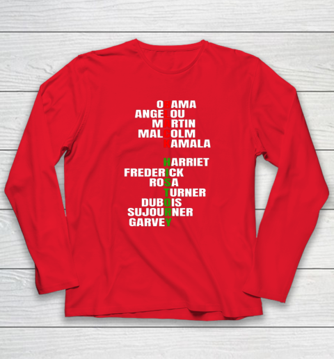 Obama Angelou Inspirational African Black History Month Long Sleeve T-Shirt 6