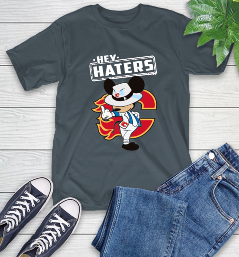NHL Hey Haters Mickey Hockey Sports Calgary Flames T-Shirt 10