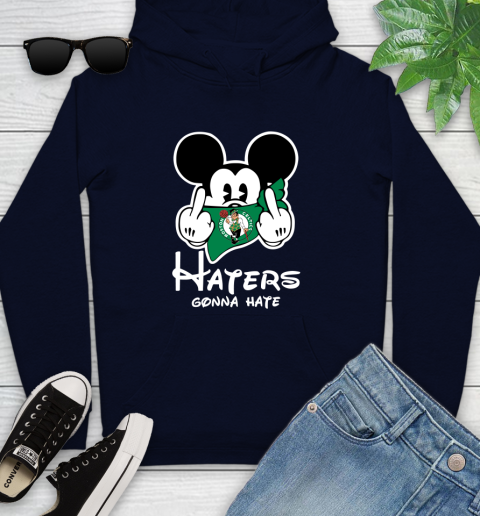 NBA Boston Celtics Haters Gonna Hate Mickey Mouse Disney Basketball T Shirt Youth Hoodie 3