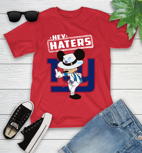 NFL Hey Haters Mickey Football Sports New York Giants Youth T-Shirt 13