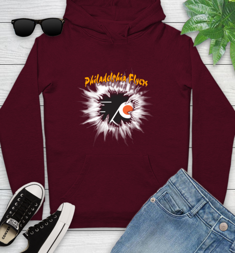 Philadelphia Flyers NHL Hockey Adoring Fan Rip Sports Youth Hoodie 7