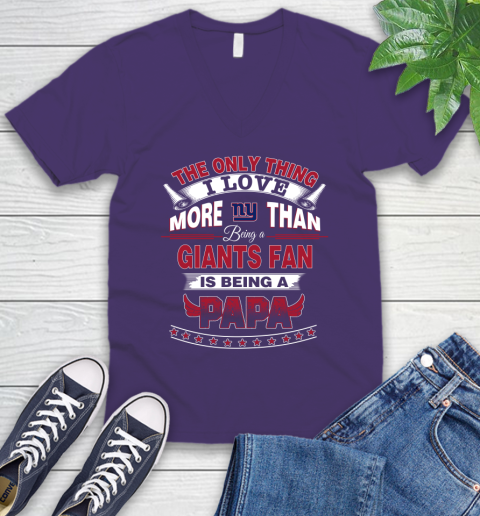 NFL The Only Thing I Love More Than Being A New York Giants Fan Is Being A Papa Football V-Neck T-Shirt 9