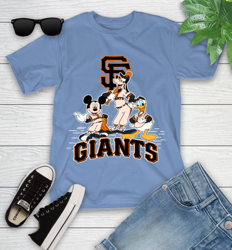 MLB San Francisco Giants Mickey Mouse Donald Duck Goofy Baseball T Shirt Youth T-Shirt 15
