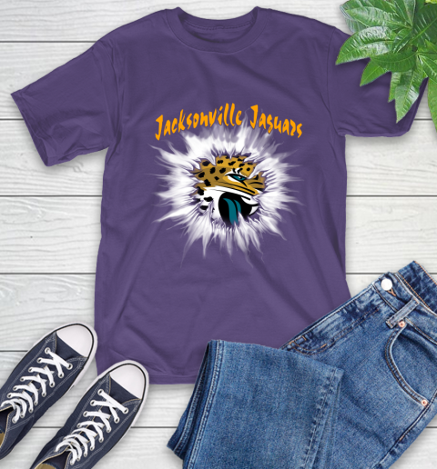 Jacksonville Jaguars NFL Football Adoring Fan Rip Sports T-Shirt 5