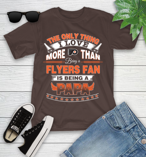 NHL The Only Thing I Love More Than Being A Philadelphia Flyers Fan Is Being A Papa Hockey Youth T-Shirt 7