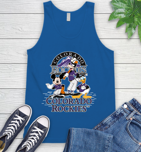 MLB Colorado Rockies Mickey Mouse Donald Duck Goofy Baseball T Shirt Tank Top 4