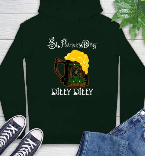 NBA Minnesota Timberwolves St Patrick's Day Dilly Dilly Beer Basketball Sports Hoodie 12