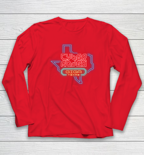 Cyber Rodeo Shirt Elon Musk Giga Texas Tesla Event Long Sleeve T-Shirt 6