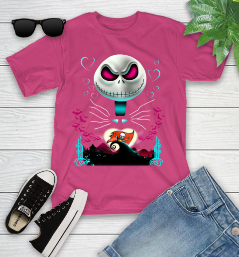 NFL Tampa Bay Buccaneers Jack Skellington Sally The Nightmare Before Christmas Football Youth T-Shirt 11