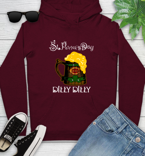 MLB Cincinnati Reds St Patrick's Day Dilly Dilly Beer Baseball Sports Youth Hoodie 7