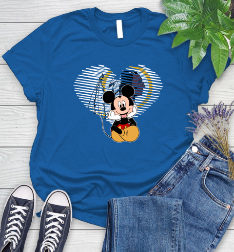 NFL Washington Redskins The Heart Mickey Mouse Disney Football T Shirt_000 Women's T-Shirt 12