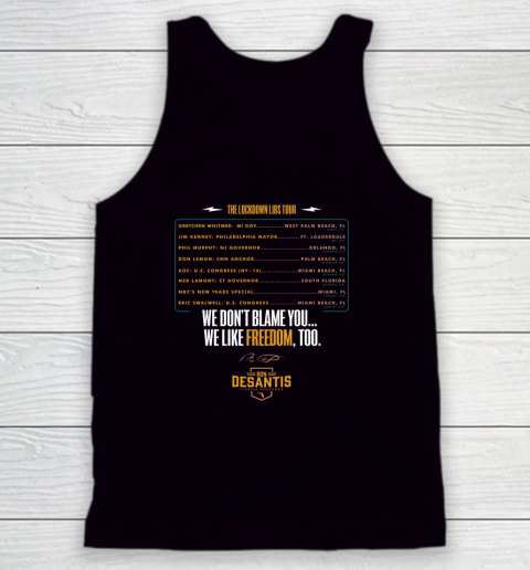 Escape To Florida Shirt Ron DeSantis (Print on front and back) Tank Top 6