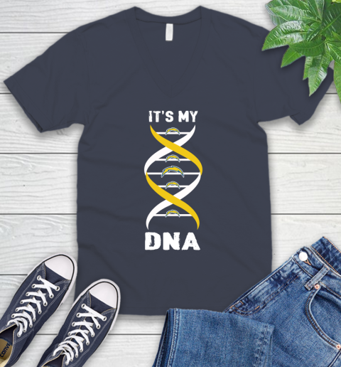 Los Angeles Chargers NFL Football It's My DNA Sports V-Neck T-Shirt 8