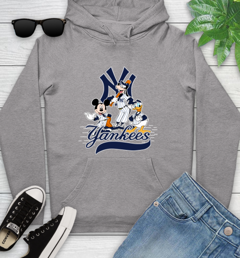 MLB New York Yankees Mickey Mouse Donald Duck Goofy Baseball T Shirt Youth Hoodie 6