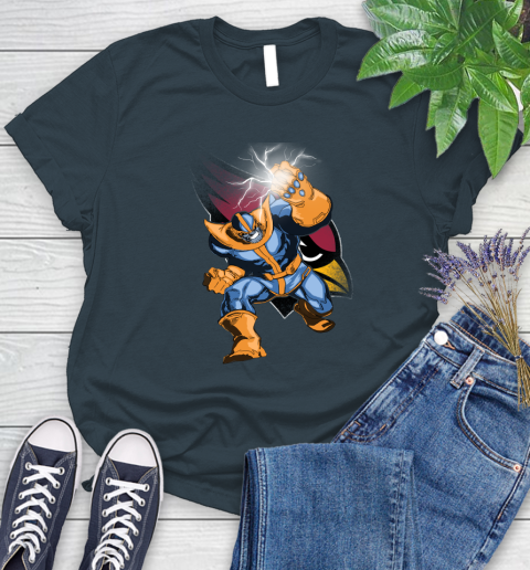 Arizona Cardinals NFL Football Thanos Avengers Infinity War Marvel Women's T-Shirt 11