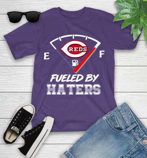 Cincinnati Reds MLB Baseball Fueled By Haters Sports Youth T-Shirt 3